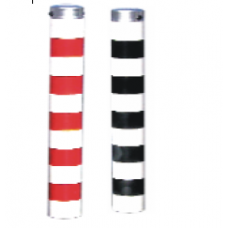 Антипаркинг стълб: стоманена тръба Ф 60, с бели и черни / червени втулки