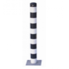 Антипаркинг стълб: стоманена тръба Ф 60 с планка, със светлоотразителни ленти или с бели и черни / червени втулки